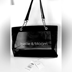 Belle & Bloom Wild Lover Black Mesh & Chain Tote Bag